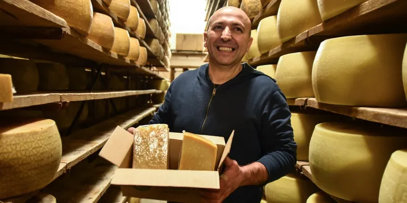 organic Grana cheese matured for 24 months